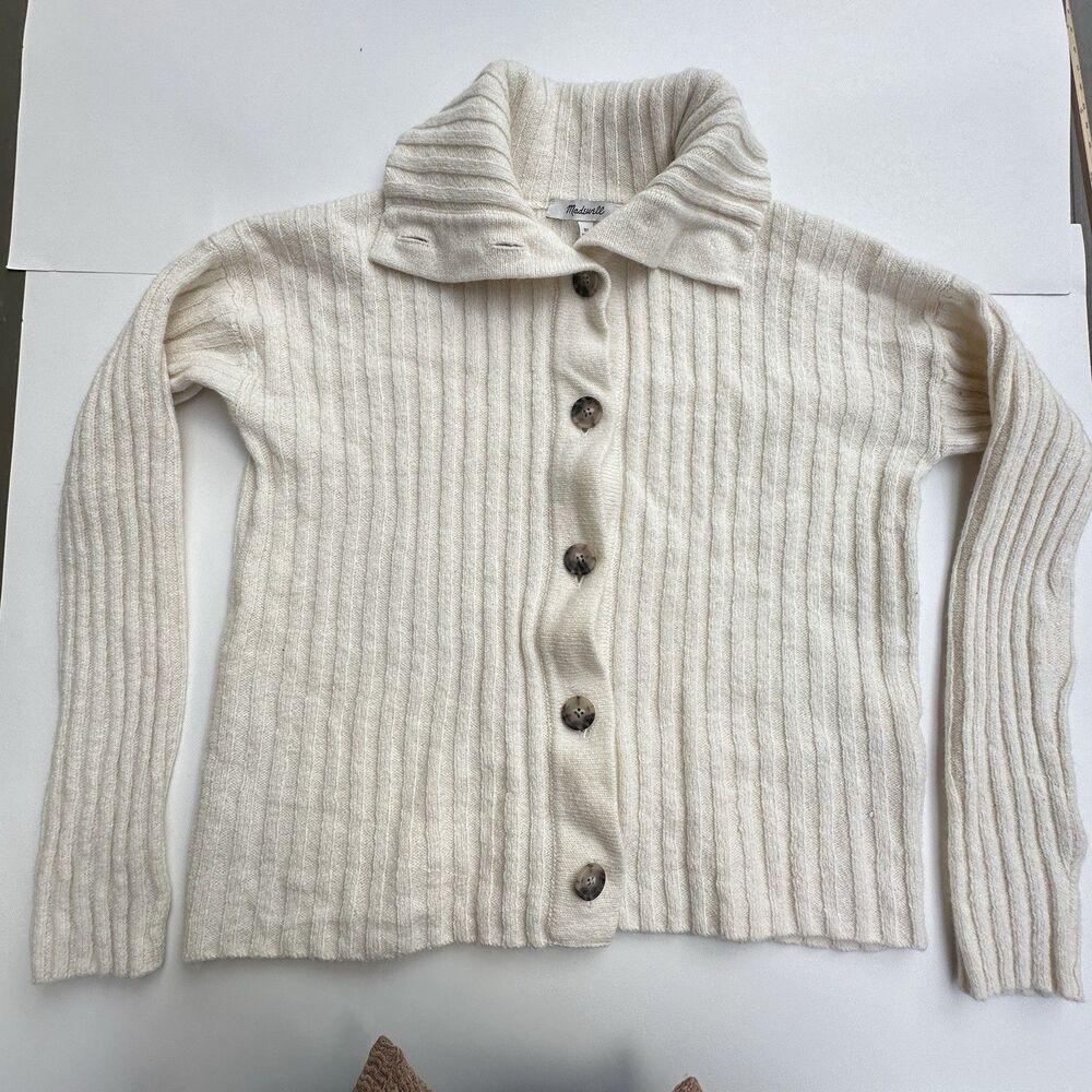 Madewell Niles Wide Rib Collar Cardigan XS